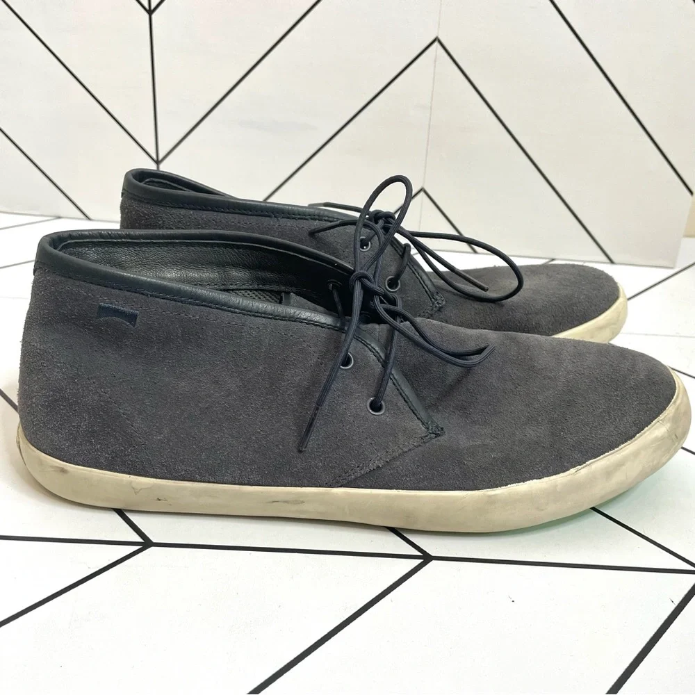 Camper | Suede Lace Up Chukka Ankle Boot Sneakers Gray Size 45 - Picture 2 of 15